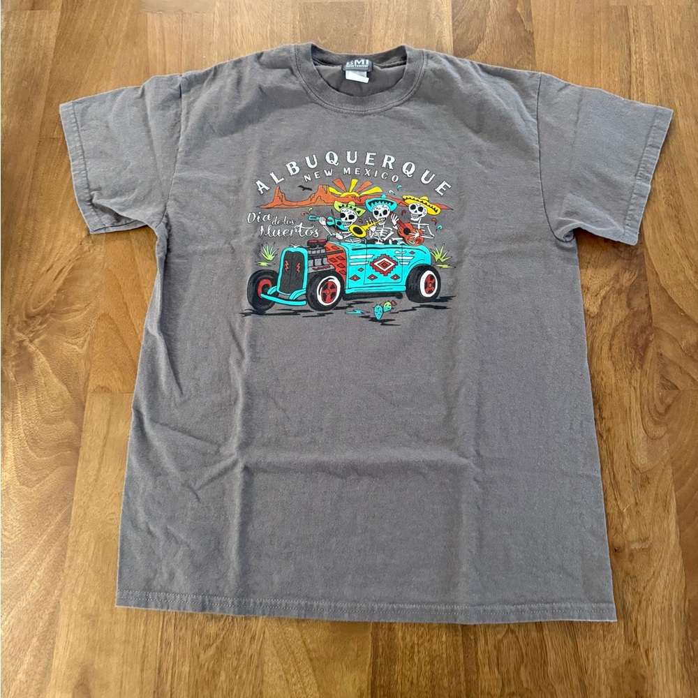Albuquerque New Mexico Dia De Los Muertos/Hot Rod Tshirt